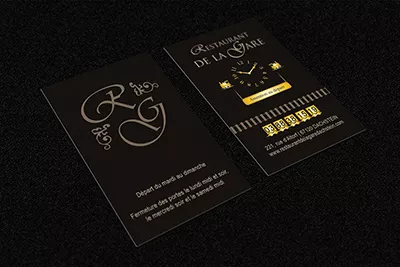 Création de cartes de visite pour Restaurant de la gare