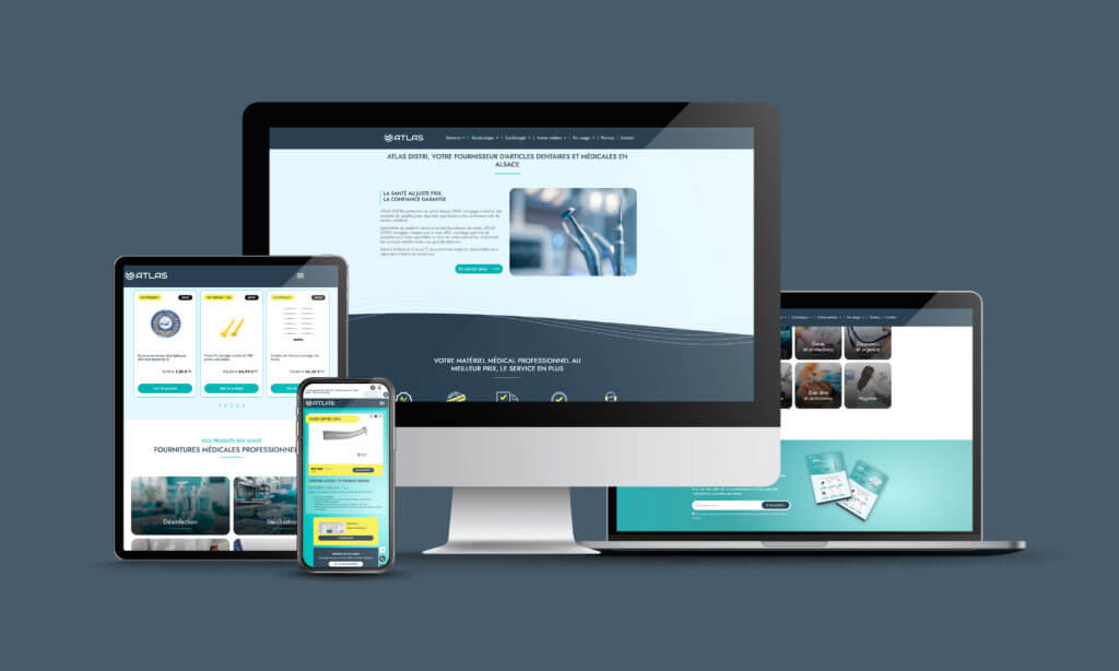 Site web e-commerce Atlas Distri par Krysalidesign